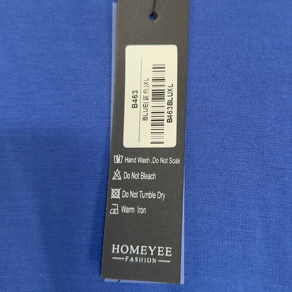 NWT HOMEYEE Black and Blue Dress Size 10 - Picture 4 of 8